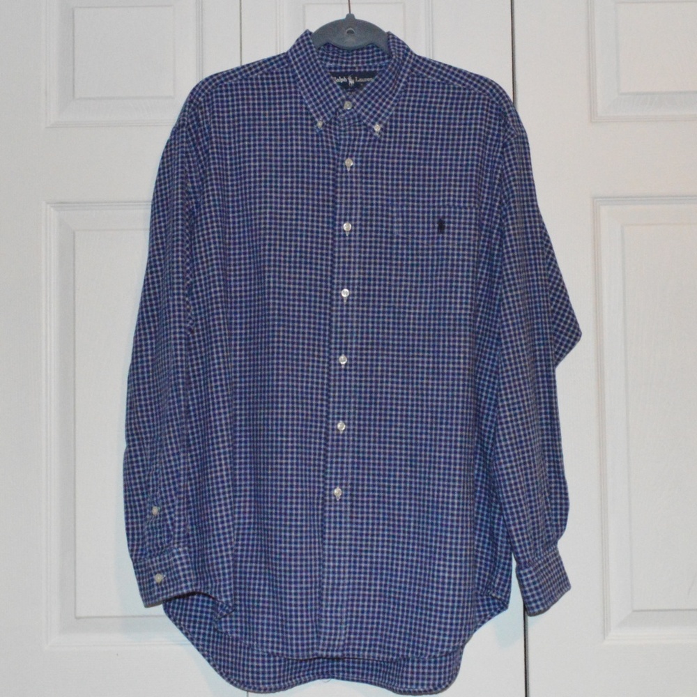 Ralph Lauren L Blake Blue White Check L/S Shirt